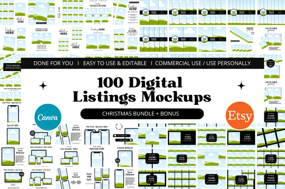 100+ Etsy Mockup Christmas Bundle for Festive Shop Success