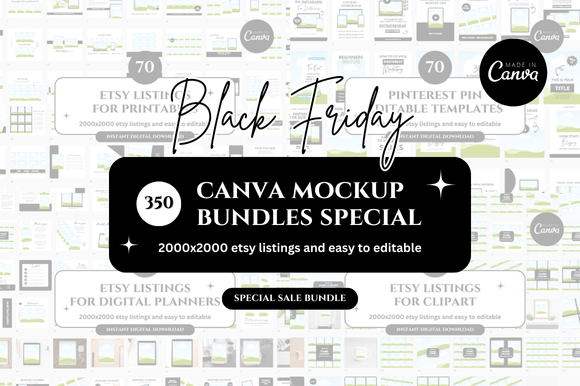 350 Canva Mockup Bundles: Your All-in-One Etsy Shop Solution