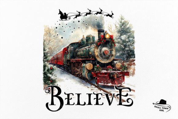 Believe Polar Express Christmas Train: A Festive Display Font