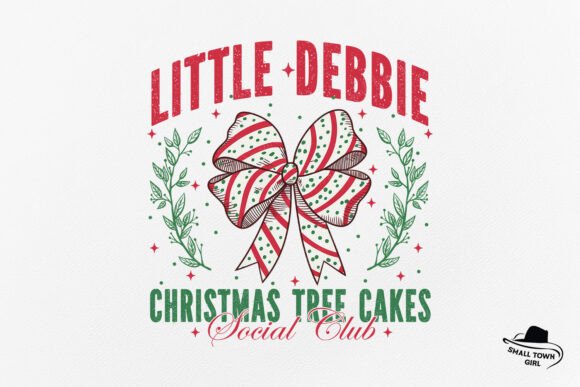 Christmas Tree Cake Coquette Bow Png: Festive Design for Commercial Use