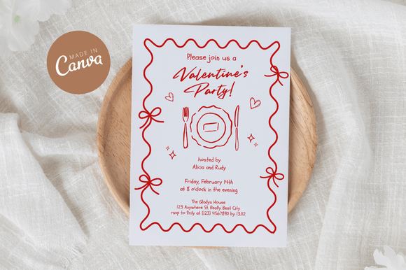Handdrawn Valentine's Invitiation Canva: A Warm Touch for Your Designs