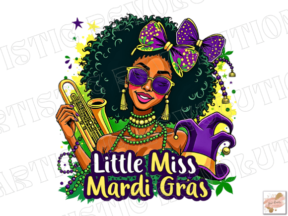 Little Mis Mardi Gras PNG: A Burst of Festive Style