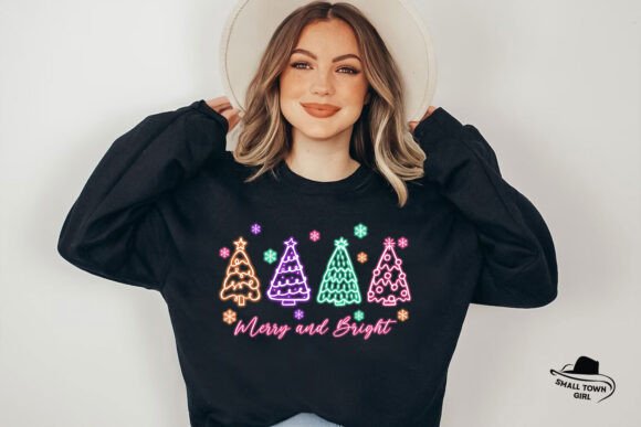 Merry and Bright Neon Christmas Tree Png: Your Festive Design Shortcut
