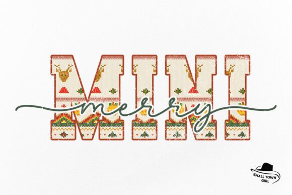 Merry Mini Retro Christmas Kid Daughter: A Charming Design Asset