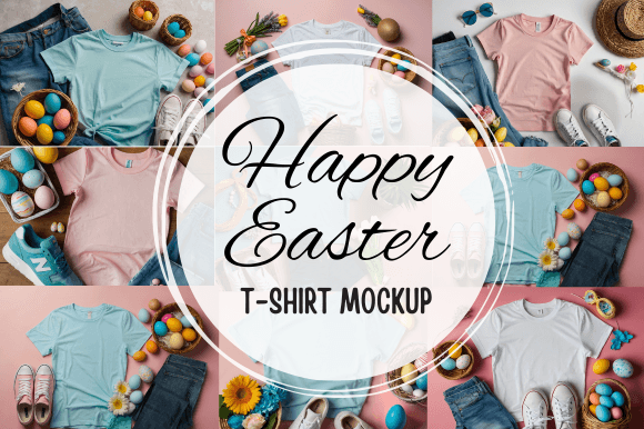 Spring Forward: Elevate Your Brand with Easter T-shirt Mockup #1