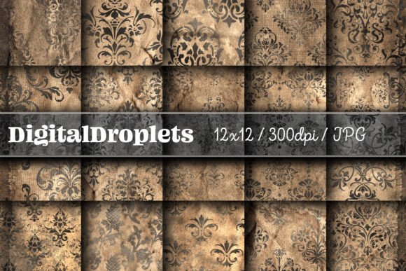 Timeless Patterns: Using Vintage Damask Scrapbook Vol. 1
