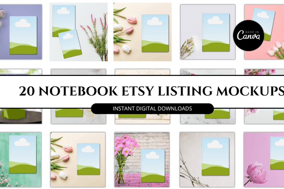 Transform Your Etsy Listings with Notebook Canva Mockups