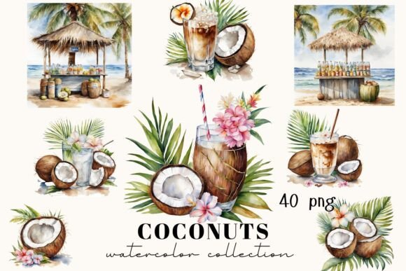 Tropical Watercolor Coconut Clipart: A Designer's Guide